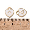 (Defective Closeout Sale: Enamel Yellowing) Golden Alloy Enamel Charms ENAM-XCP0001-47D-4