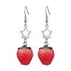 Resin with Alloy Pendants Earring EJEW-JE05903-1