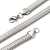 8MM 304 Stainless Steel Flat Snake Chain Necklaces NJEW-P338-09P-4
