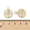 Brass Micro Pave Cubic Zirconia Pendants KK-P260-23G-3
