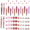 86Pcs Valentine's Day Themed Plastic Beadable Pens DIY-YW0012-28-1
