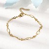 304 Stainless Steel Link Bracelets BJEW-A044-03B-G-1