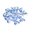 Transparent Electroplate Glass Beads GLAA-F122-01C-3
