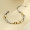 304 Stainless Steel Figaro Chains Bracelets BJEW-K284-03A-GP-1