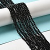 Natural Black Onyx Beads Strands X-G-K020-3mm-30-3