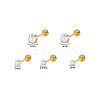 304 Stainless Steel Flat Round Cartilage Earrings WG9004D-58-1