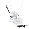Flat Round Plastic Pendant Invisible Cord Necklaces for Women JB6177-3-1