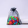 Rectangle Organza Drawstring Bags CON-PW0001-054B-08-1