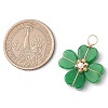 Dyed Natural Malaysia Jade Clover Pendants X-PALLOY-JF03180-05-2