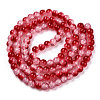 Crackle Baking Paint Imitation Jade Glass Beads Strands DGLA-T003-8mm-11-3