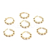 Clear Cubic Zirconia Flat Round Open Cuff Ring for Women RJEW-C018-07G-2
