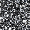 200Pcs Round Striped Resin Beads RESI-PA0001-17-1