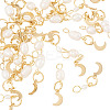 30Pcs 3 Styles Natural Cultured Freshwater Pearl & 201 Stainless Steel Moon Pendants PALLOY-TAC0317-3