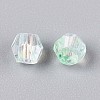 Transparent Spray Painted Glass Beads X1-EGLA-N018-4mm-04-3