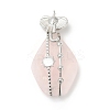 Natural Rose Quartz Pendants G-G870-06P-1