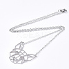 Non-Tarnish 201 Stainless Steel Puppy Pendant Necklaces LS-NJEW-T009-JN046-1-40-2