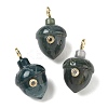 Natural Moss Agate Pendants GG-CBA105B-04N-G-1