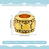 90Pcs 2 Colors Tibetan Style Alloy Beads FIND-LP0001-16-2