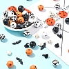 DIY Halloween Synthetic Turquoise & Round Wood Beads Jewelry Findings Kits DIY-FS0006-35-8