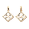 Brass Micro Pave Cubic Zirconia Pendants KK-L222-016G-1