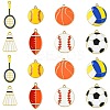 40Pcs 8 Styles Sports Ball Alloy Enamel Pendants ENAM-CJ0006-82-1