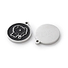 304 Stainless Steel Black Enamel Charms STAS-M102-17P-01-2