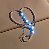 Luminous Resin Round Beaded with Glass Seed Beaded Anklets WG45460-03-3