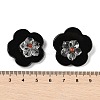 Natural Black Onyx(Dyed & Heated) & Quartz Crystal & Carnelian Handmade Beads G-Q021-05A-3