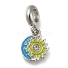 Rack Plating Alloy Enamel European Dangle Charms PALLOY-A009-13P-1