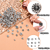 120Pcs 12 Styles Tibetan Style Alloy 3D Flower Beads FIND-YW0009-60-2