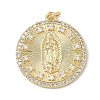 Brass Micro Pave Cubic Zirconia Pendants KK-Q068-31B-G-1