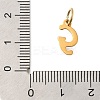 Ion Plating(IP) 304 Stainless Steel Enamel Alphabet Charms STAS-F308-02G-G-3
