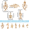 7 Styles Light Gold Marine animal Alloy Pendants FIND-SC0012-79-2