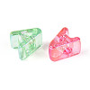 UV Plating Transparent Acrylic European Beads X-OACR-M027-02A-3