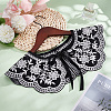 Detachable Fibre Lady's Flower Pattern Embroidered False Collars AJEW-WH0347-09-5