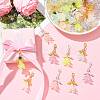 30Pcs 6 Styles Angel Acrylic & Glass Pendant Decorations HJEW-FS00074-6
