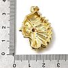 Brass Micro Pave Cubic Zirconia Pendants KK-C090-46G-3