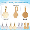 100Pcs 2 Color Tibetan Style Alloy Glue On Flat Pad Pendant Bails TIBE-SP0001-18-2