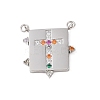 Stainless Steel Micro Pave Colorful Cubic Zirconia Pendants LS-STAS-S121-01A-P-1