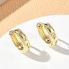 Brass Micro Pave Cubic Zirconia Hoop Earrings KK-CBA30C7-21G-1