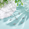 6Pcs 925 Sterling Silver Micro Pave Clear Cubic Zirconia Snowflake Charms PALLOY-WR00007-4
