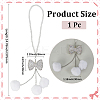 Polyester Ball & Rhinestone Bowkont Pendant Decorations HJEW-WH20009-02A-2