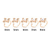Flower Brass Micro Pave Clear Cubic Zirconia Cuff Ring Settings KK-T076-70G-4