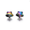 Rack Plating Rainbow Color Alloy Beads PALLOY-S180-338-3