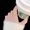 Simple Style Brass Micro Pave Clear Cubic Zirconia Cuff Rings for Women FS-WGDCF78-01-3