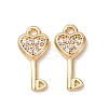 Brass Micro Pave Cubic Zirconia Pendants ZIRC-L105-05A-G-1