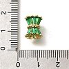 Rack Plating Column Brass Micro Pave Clear Cubic Zirconia European Beads KK-Q040-12G-02-3