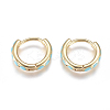 Golden Plated Brass Huggie Hoop Earrings LS-EJEW-L231-27G-1