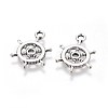 Tibetan Style Alloy Helm Pendants X-TIBEP-16625-AS-RS-2