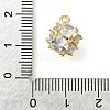 Round Rack Plating Brass with Cubic Zirconia Pendants Charms KK-S396-14-3